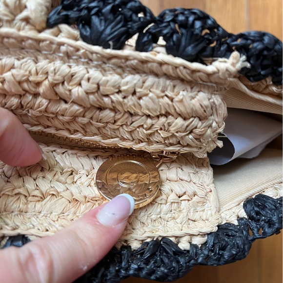 NWT! kate spade new york x Target Raffia Bow Tote Bag in Natural - Picture 6 of 9